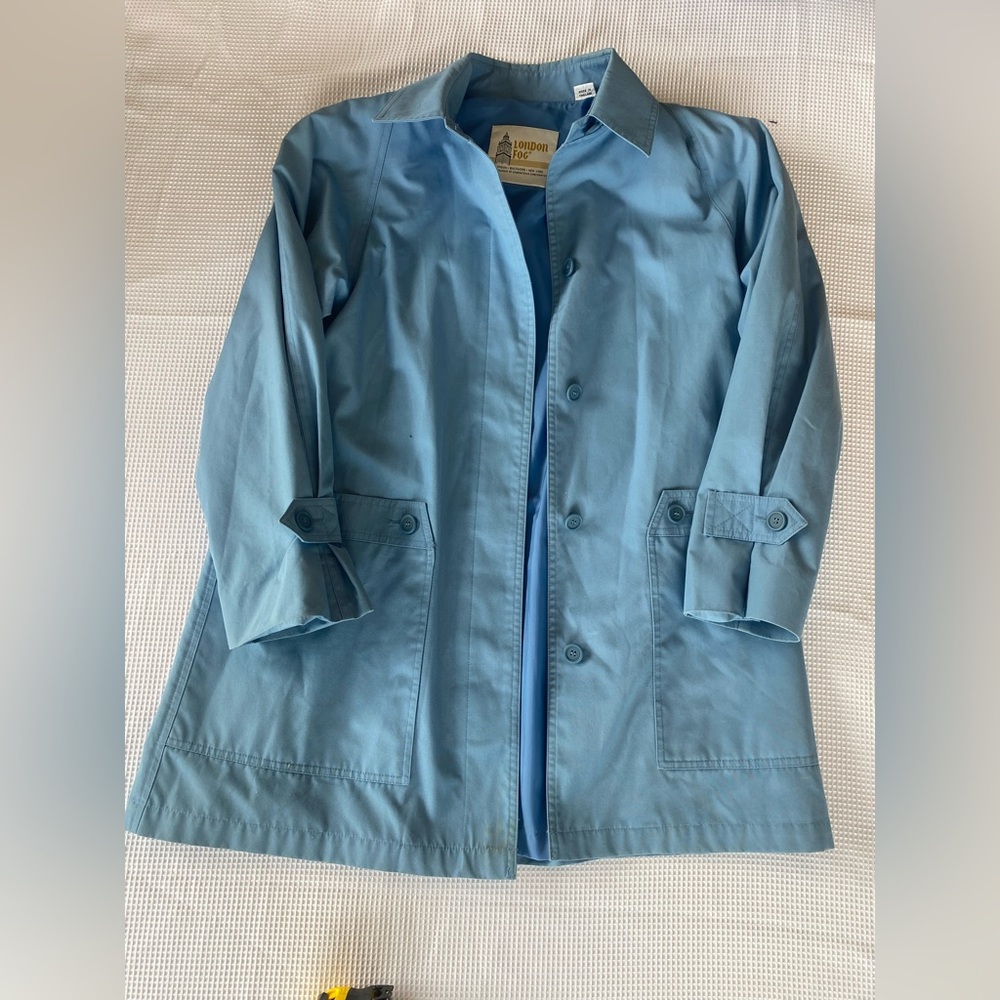 London Fog Women's Light Blue Trench Coat